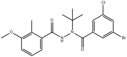 Benzoic acid, 3-Methoxy-2-Methyl-, 2-(3-broMo-5-
chlorobenzoyl)-2-(1,1-diMethylethyl)hydrazide Structure