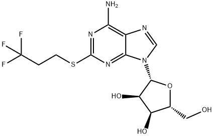 (2R,3R,4S,5R)-2-(6-aMino-2-(3,3,3-trifluoropropylthio)-9H-purin-9-yl)-5-(hydroxyMethyl)tetrahydrofuran-3,4-diol Structure