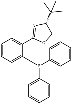 (4R)-4-(1,1-diMethylethyl)-2-[2-(diphenylphosphino)phenyl]-4,5-dihydro-Oxazole 化学構造式