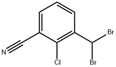 2-chloro-3-(dibroMoMethyl)benzonitrile 化学構造式
