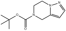 5-叔丁氧羰基-4,5,6,7-四氢吡唑并[1,5-A〕吡嗪 结构式