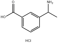 3-(1-氨基乙基)苯甲酸盐酸盐 结构式