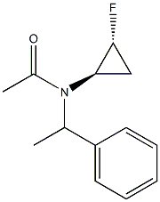 (trans)-2-fluorocyclopropyl)-N-((R)-1-phenylethyl)acetaMide Struktur