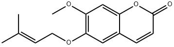 7-甲氧基-6-[(3-甲基-2-丁烯-1-基)氧基]-2H-1-苯并吡喃-2-酮,16712-77-9,结构式