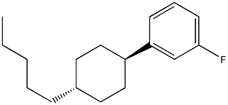 反式-1-氟-3-(4-戊基环己基)苯 结构式