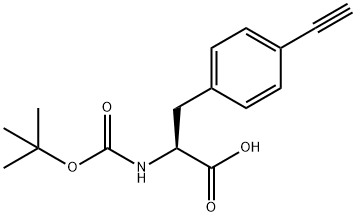 N-BOC-4-乙炔基-L-苯丙氨酸, 169158-05-8, 结构式