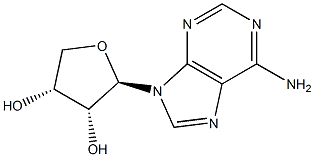 (2R,3R,4R)-2-(6-aMino-9H-purin-9-yl)tetrahydrofuran-3,4-diol,17019-46-4,结构式