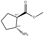 Cyclopentanecarboxylic acid, 2-amino-, methyl ester, (1R,2R)-rel- (9CI) Structure