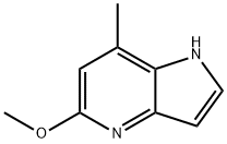 5-甲氧基-7-甲基-4-氮杂吲哚 结构式