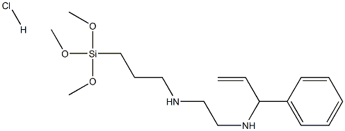 N1-[(乙烯基苄基)-N2-[3-(三甲氧基硅)丙基]-1,2-乙二胺盐酸盐,171869-89-9,结构式