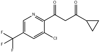 1-[3-氯-5-(三氟甲基)-2-吡啶基]-3-环丙基-1,3-丙二酮 结构式