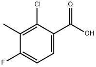 2-氯-4-氟-3-甲基苯甲酸, 173315-54-3, 结构式