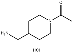 1-乙酰基-4-哌啶甲胺 结构式