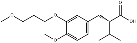 (S)-2-(4-Methoxy-3-(3-Methoxypropoxy)benzyl)-3-Methylbutanoic acid Structure
