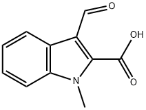 3-ForMyl-1-Methyl-1H-indole-2-carboxylic Acid 结构式