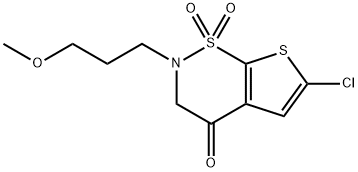 6-chloro-2-(3-Methoxypropyl)-2,3-dihydrocyclopenta[e][1,2]thiazin-4(7H)-one 1,1-dioxide Structure