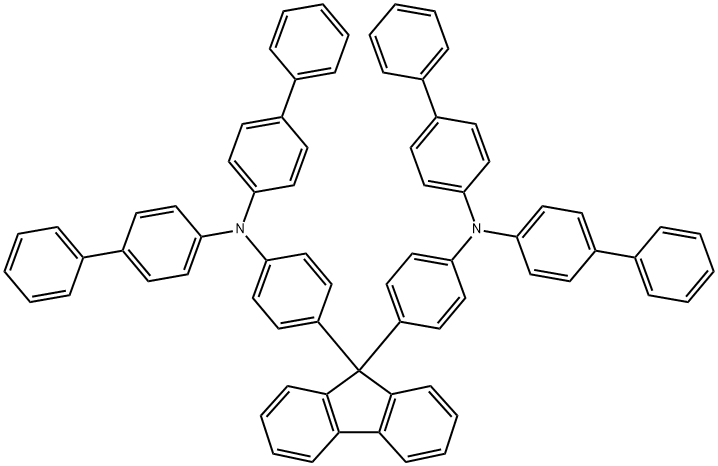 NPAPF , 9,9-Bis[4-(N,N-bis-biphenyl-4-yl-aMino)phenyl]-9H- 化学構造式
