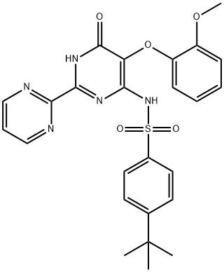 BenzenesulfonaMide, N-[1,6-dihydro-5-(2-Methoxyphenoxy)-6-oxo[2,2'-bipyriMidin]-4-yl]-4-(1,1-diMethylethyl)- Struktur