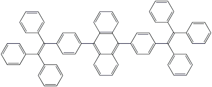 Anthracene, 9,10-bis[4-(1,2,2-triphenylethenyl)phenyl]-
Anthracene, 9,10-bis[4-(triphenylethenyl)phenyl]- (9CI Struktur