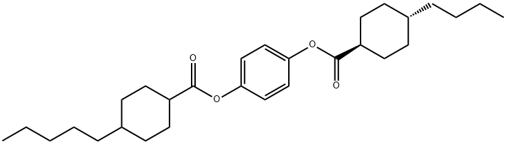 [trans(trans)]-4-Butylcyclohexanecarboxylic acid 4-[[(4-pentylcyclohexyl)carbonyl]oxy]phenyl ester Structure