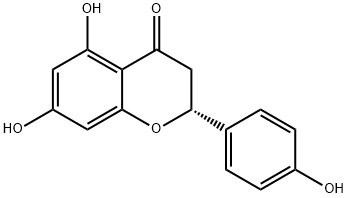 R-2,3-dihydro-5,7-dihydroxy-2-(4-hydroxyphenyl)-4H-1-Benzopyran-4-one, 17654-19-2, 结构式