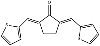 Cyclopentanone, 2,5-bis(2-thienylMethylene)-, (E,E)- Structure