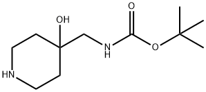 4-BOC-氨甲基-4-哌啶醇 结构式