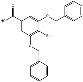 3,5-Bis(benzyloxy)-4-broMobenzoic acid Struktur