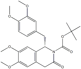 2(1H)-Isoquinolinecarboxylic acid, 1-[(3,4-diMethoxyphenyl)Methyl]-3,4-dihydro-6,7-diMethoxy-3-oxo-, 1,1-diMethylethyl ester, (S)- (9CI) Structure