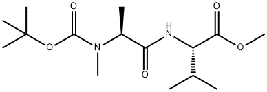 N-[N-[(1,1-DIMETHYLETHOXY)CARBONYL]-N-METHYL-L-ALANYL]-L-VALINE, METHYL ESTER Struktur