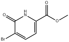 5-溴-1,6-二氢-6-氧代-2-吡啶羧酸甲酯 结构式