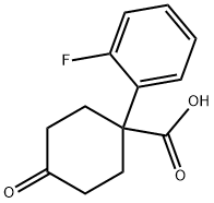 4-氧代-1-(2-氟苯基)环己烷羧酸, 179064-49-4, 结构式