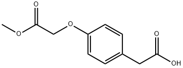 4-(2-甲氧基-2-氧代乙氧基)苯乙酸, 179689-40-8, 结构式