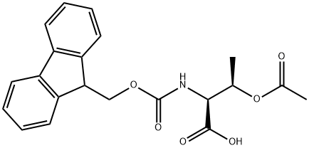 (2S,3R)-2-((((9H-Fluoren-9-yl)Methoxy)carbonyl)aMino)-3-acetoxybutanoic acid Structure
