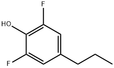 2,6-ジフルオロ-4-プロピルフェノール 化学構造式
