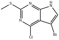 5-溴-4-氯-2-甲硫-7H-吡咯[2,3-D]嘧啶,183274-54-6,结构式