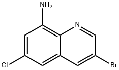 3-溴-6-氯-8-氨基喹啉, 183543-65-9, 结构式
