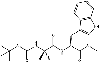 D-Tryptophan, N-[(1,1-diMethylethoxy)carbonyl]-2-Methylalanyl-, Methyl ester 化学構造式