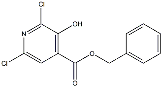 Benzyl 2,6-dichloro-3-hydroxyisonicotinate Struktur