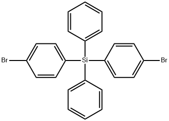 bis(4-broMophenyl)-diphenyl-silane Struktur