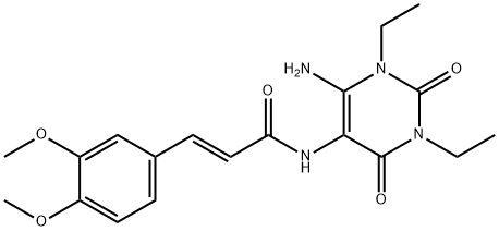 187393-68-6 (E)-1,3-二乙基-6-氨基-5-(3,4-二甲氧基苯丙烯酰基)氨基尿嘧啶