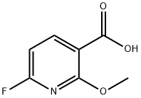 6-氟-2-甲氧基-3-吡啶羧酸 结构式