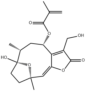 8α-(2-Methylacryloyloxy)hirsutinolide|2-甲基-2-丙烯酸 (4S,6R,7S,10R)-2,4,5,6,7,8,9,10-八氢-7-羟基-3-(羟基甲基)-6,10-二甲基-2-氧代-7,10-环氧(11E)-环癸[B]呋喃-4-基酯