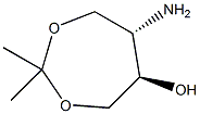 trans-2,2-DiMethyl-6-hydroxy-5-aMino-1,3-dioxepane Struktur