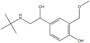 Levalbuterol Related Compound C (30 mg) (alpha-[{(1,1-Dimethylethyl)amino}methyl]-4-hydroxy-3-(methoxymethyl)-benzenemethanol) 化学構造式
