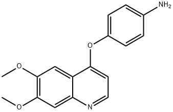 BenzenaMine, 4-[(6,7-diMethoxy-4-quinolinyl)oxy]- Structure