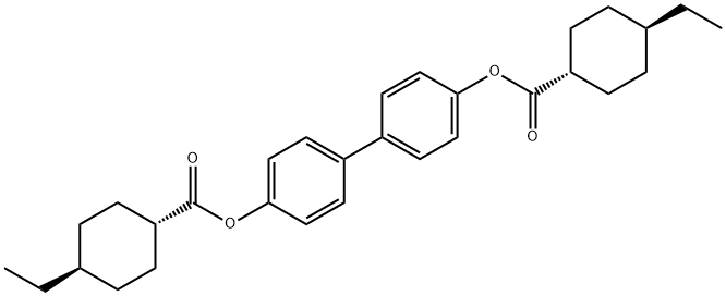 (反式,反式)-4-乙基环己烷羧酸 [1,1'-联苯]-4,4'-二基酯,190731-46-5,结构式