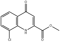 8-Chloro-4-oxo-1,4-dihydro-quinoline-2-carboxylic acid Methyl ester 化学構造式