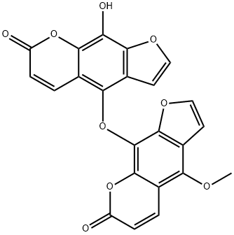 9-羟基-4-[(4-甲氧基-7-氧代-7H-呋喃并[3,2-G][1]苯并吡喃-9-基)氧基]-7H-呋喃并[3,2-G][1]苯并吡喃-7-酮,194145-29-4,结构式
