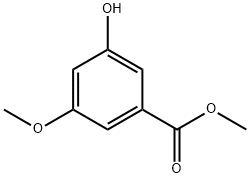 3-ヒドロキシ-5-メトキシ安息香酸メチル 化学構造式